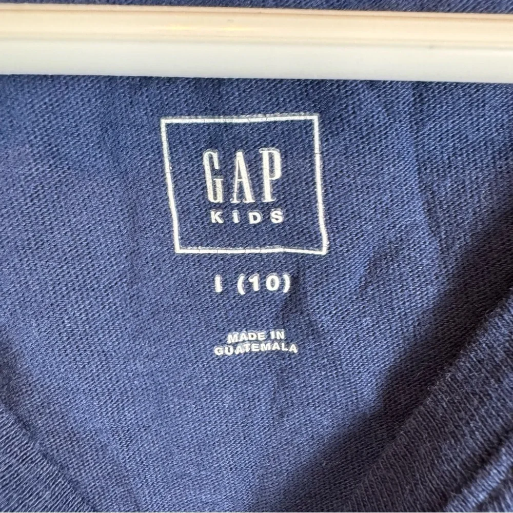 GAP Kids Blue “Hi” Tee Girls Size L